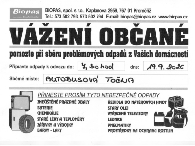 Nebezpečný odpad podzim 2026