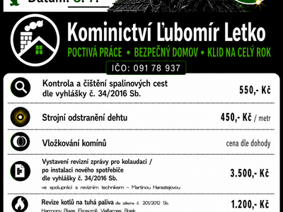 Kominictví Letko 8.7.