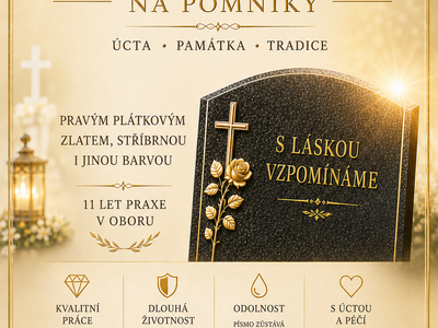 Leták - obnova,nové nápisy na pomníky Edita Dvořáková